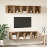 vidaXL Set TV komoda s pohranom 4 pcs hrast artisan 37 x 37 x 142.5 cm | shoptok.hr