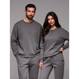Ombre Unisex classic sweatshirt with round neckline - grey Cene