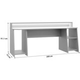MID.YOU gaming miza kovina, umetna masa, leseni material črna | Shoptok.si