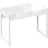 Radni stol 100 x 50 cm računalni stol uredski stol s 2 ladice za male sobe bijela Cijene