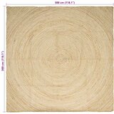  Tepisi za područja Bijela 300 x 300 cm Juta | Eponuda.com