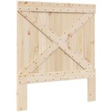 Okvir za krevet s uzglavljem sivi 90x200 cm masivna borovina | shoptok.hr