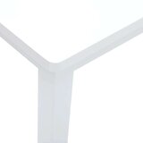 vidaXL Klupa 110 cm bijela puna drvena guma | shoptok.hr