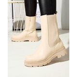 Resti Beige women's high boots with flat heel Vedesa Cene