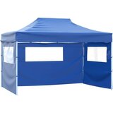 vidaXL sklopivi Šator s 3 Panela 3x4,5 m Krem Plavi | shoptok.hr