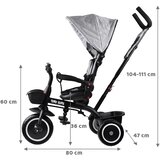  Tricikel Tiny Bike 3v1 – Grey | Shoptok.si