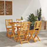 vidaXL Zložljivi vrtni stoli 4 kosa 36x46x86 cm Trden akacijev les | Shoptok.si