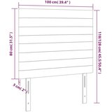  Posteljno vzglavje črno 100x5x118/128 cm žamet, (20951675) | Shoptok.si