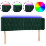  LED uzglavlje tamnozeleno 147x16x78/88 cm baršunasto | shoptok.hr