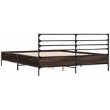  Okvir za krevet smeđi hrast 150x200cm konstruirano drvo i metal | shoptok.hr