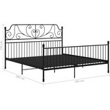  Okvir za krevet crni metalni 180 x 200 cm | shoptok.hr