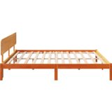  Krevetni okvir s uzglavljem Vosak smeđi 180x200 cm Masivna borovina | shoptok.hr
