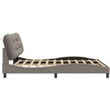  Posteljni okvir z LED lučkami taupe 180x200 cm tkanina, (21095019) | Shoptok.si