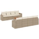 Maison Chic Seti vrtnega pohištva - Vrtna garnitura 9-delna z blazinami bež poli ratan, (21796004) | Shoptok.si