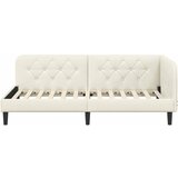  Kutni okvir kreveta Krema 90 x 190 cm Baršun | shoptok.hr