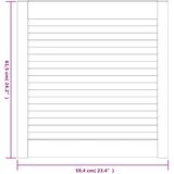  Vrata za omarico z letvicami 4 kosi 61,5x59,4 cm trdna borovina, (21413189) | Shoptok.si