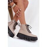 VINCEZA Leather Insulated Women's Ankle Boots on Platform | ePonuda.com