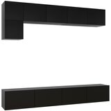 Maison Chic Komplet TV omarice - TV enot 5-delni črna inženirski les, (21701110) Cene