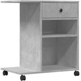  Stalak za pisač s kotačima betonska siva 60 x 40 x 68,5 cm | shoptok.hr