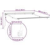  Skrovita tenda Plava i bijela 250 x 200 cm Poliester i metal - Plava i bijela (bijeli okvir) 2 5 x 2 m Ručna | shoptok.hr