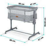 Nukido krevetić za djecu, sivi | shoptok.hr