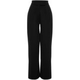 Trendyol Black High Waist Pleated Wide Leg Knitted Pants with Velcro Belt | Shoptok.si