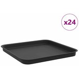 vidaXL Kvadraten cvetlični pladenj 24 pcs Črna 36 x 36 x 2.5 cm, (5000207480) Cene