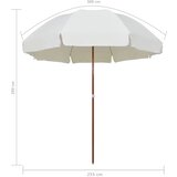  Vrtni suncobran s čeličnim stupom 300 cm boja pijeska | Eponuda.com