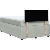 Box spring krevet s madracem svjetlosivi 120x200 cm baršunasti | shoptok.hr