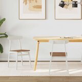  Stolac za blagovanje 2 pcs Bjela i prirodna 43 x 44,5 x 77 cm | shoptok.hr