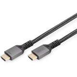 Digitus HDMI priključni kabel HDMI A utikač 1 m crna DB-330200-010-S aluminijski utikač, audio povratni kanal (arc), dvostruko zaštićen, trostruko zaštićen, eARC, fleksibilan, pletena zaštita, sveu... | Eponuda.ba