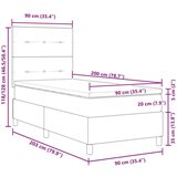 Box Postelja z vzmetnico modra 90x200 cm tkanina, (22083628) | Shoptok.si