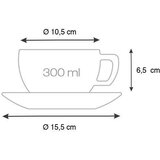 Tescoma Crema šalica za doručak s tanjurićem, 300 ml | shoptok.hr