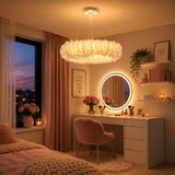Brilagi LED luster na sajli FEATHER 3xE27/40W/230V + 3xLED/3W prečnik 50 cm bela | Eponuda.com