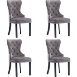 Furnova Jedilni stoli 4 kosi siv žamet, (21929565) | Shoptok.si