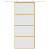  Klizna vrata zlatna 90 x 205 cm matirano staklo ESG i aluminij | Eponuda.ba