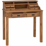  Radni stol Prirodna 89,5 x 49,5 x 100 cm Čvrsto teak drvo | Shoptok.si