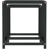 vidaXL čajna mizica 2 kosa mdf črne barve | Shoptok.si