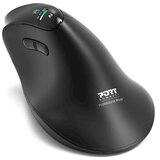 Port Brezžična ergonomska miška Ergo Auditor polnilna črna (910204) | Shoptok.si