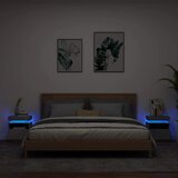  Noćni ormarići s LED svjetlima 2 kom boja betona 40x39x48,5 cm | shoptok.hr