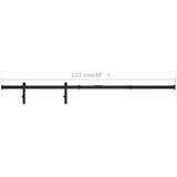 vidaXL Mini pribor za klizna vrata ormarića od ugljičnog čelika 122 cm | shoptok.hr
