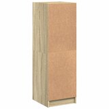  Visoka komoda sa staklenim vratima boja hrasta 35 x 37 x 109 cm Smeđa | Shoptok.si