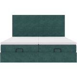 vidaXL Otomanski posteljni okvir z vzmetnicami zelen 160x200 cm žamet, (21611977) | Shoptok.si