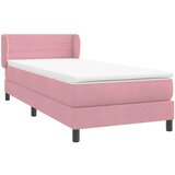Box spring krevet s madracem ružičasti 80 x 220 cm baršunasti | shoptok.hr