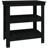  Delovna miza črna 78,5x50x80 cm trdna borovina, (20751413) | Shoptok.si