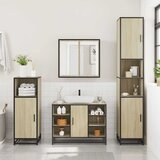  3-dijelni set kupaonskog namještaja boja hrasta sonome drveni | shoptok.hr