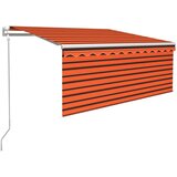  Avtomatsko zložljiva tenda s senčilom 3x2,5 m oranžna in rjava | Shoptok.si