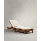Kave Home Leseni vrtni ležalnik v beli in naravni barvi Turqueta - | Shoptok.si
