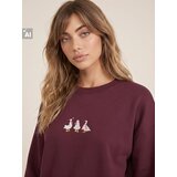 Sinsay Crewneck majica s izvezenim patkama | shoptok.hr