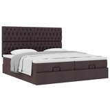 vidaXL Otomanski posteljni okvir z vzmetnicami rjav 180x200 cm blago, (21610149) | Shoptok.si